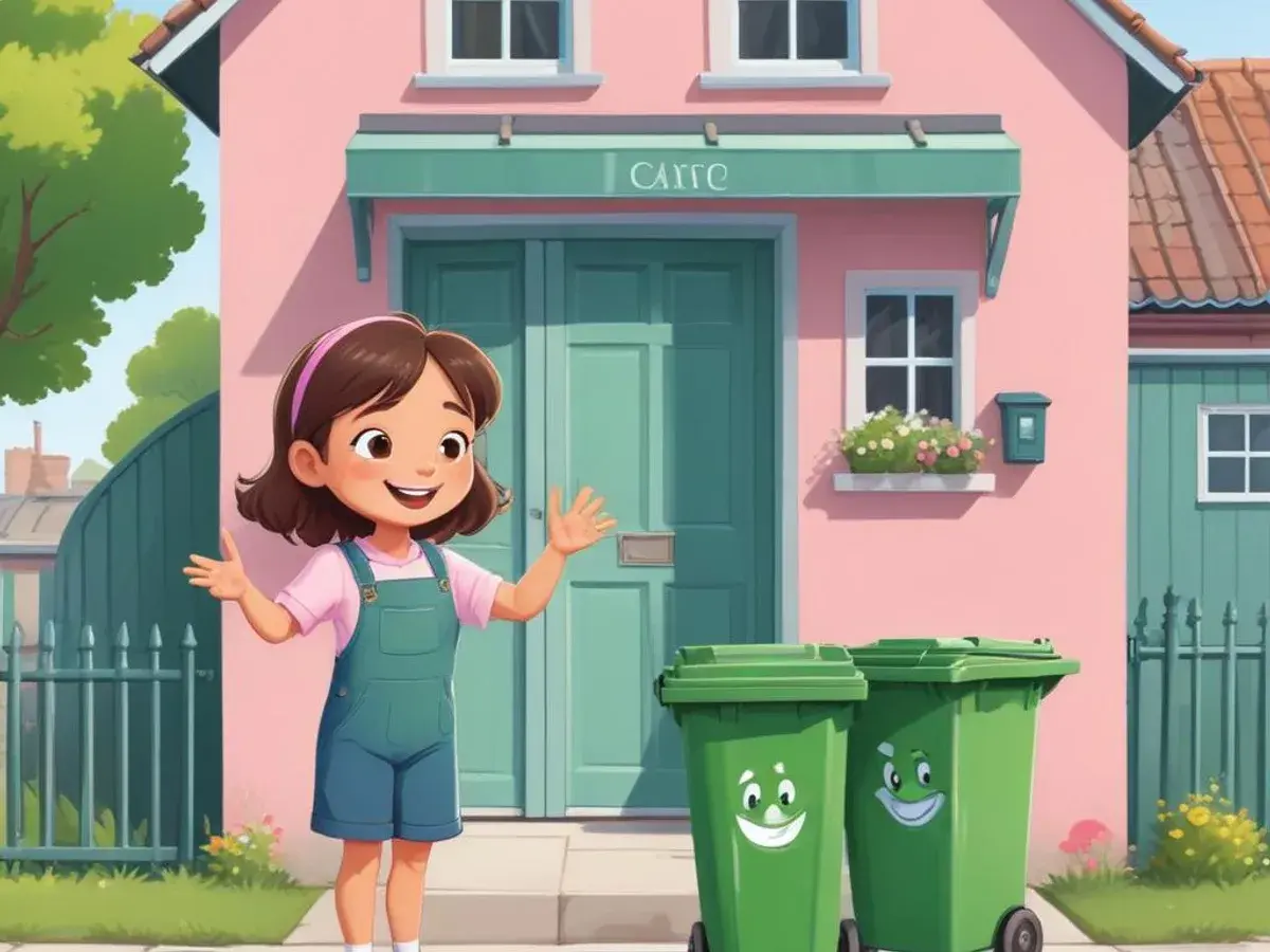 The friendly local owner of The Bin Piggies standing beside sparkling clean wheelie bins